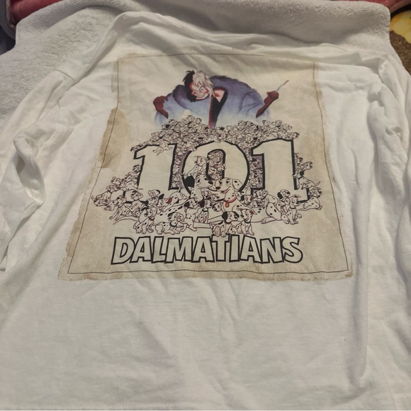 Disney 101 Dalmatians White Long Sleeve Shirt Size XS - Picture 7 of 7